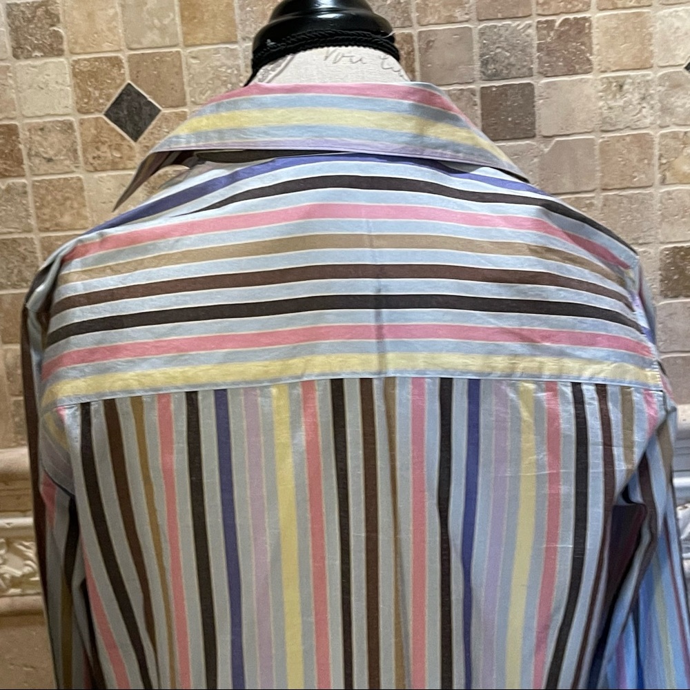 Doncaster Striped Button Down Blouse - image 4